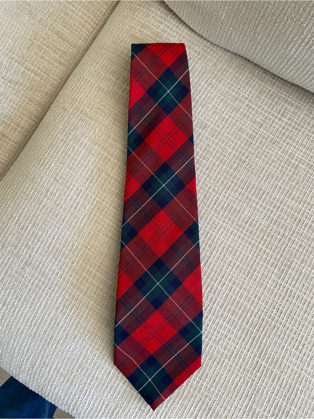 Pendleton Red Plaid Men's Tie with Blue and Green Accents